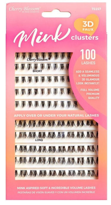 Cherry Blossom 3D Faux Mink Clusters – 100 Lashes 72257